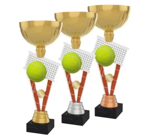 Akrylátová trofej ACUPGOLD M10 Výška cm: 35, Průměr cm: 12, Barva: zlato, Podstavec: bílý