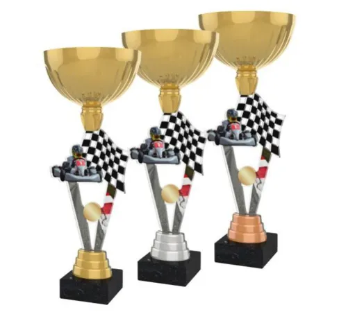 Akrylátová trofej ACUPGOLD M17 Výška cm: 37, Průměr cm: 14, Barva: zlato, Podstavec: černý