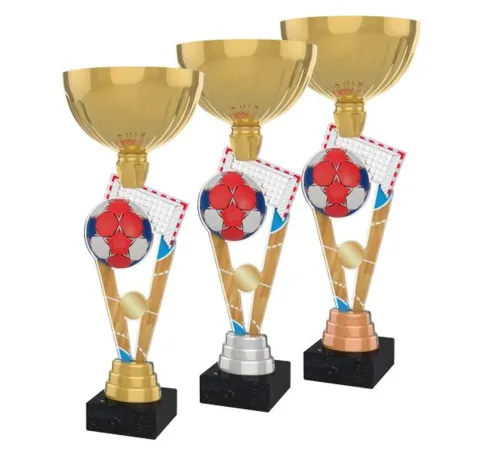 Akrylátová trofej ACUPGOLD M21 Výška cm: 35, Průměr cm: 12, Barva: zlato, Podstavec: bílý