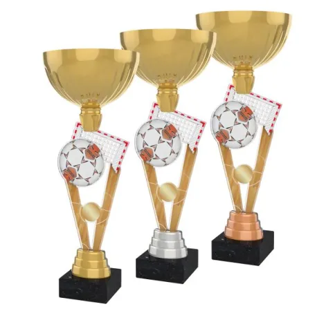 Akrylátová trofej ACUPGOLD M22 Výška cm: 37, Průměr cm: 14, Barva: zlato, Podstavec: bílý