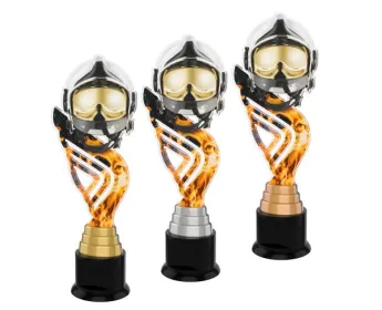 Akrylátová trofej ACTA001M22 | Hasiči Výška cm: 31, Barva: bronz