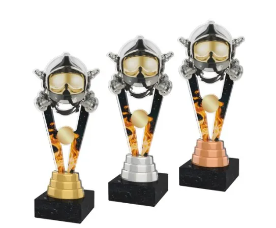 Akrylátová trofej ACUTM52 Výška cm: 25, Barva: zlato, Podstavec: bílý