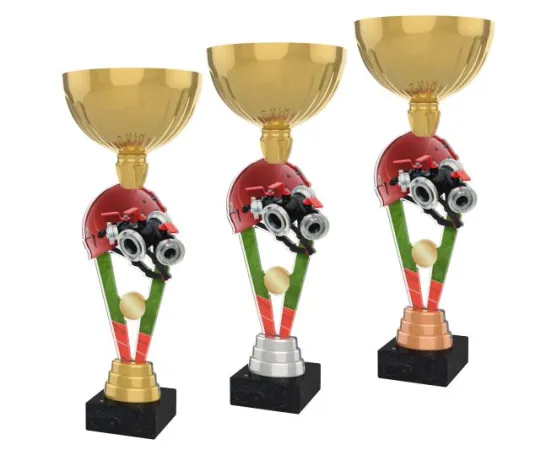 Akrylátová trofej ACUPGOLD M53 | Hasiči Výška cm: 33, Průměr cm: 12, Barva: bronz, Podstavec: bílý