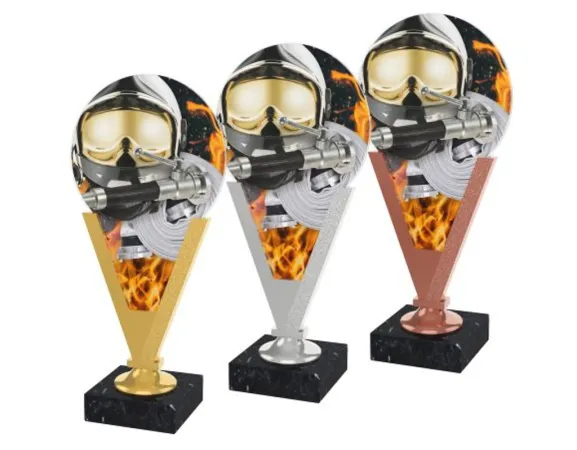 Akrylátová trofej AKEV001M20 | Hasiči Barva: zlato