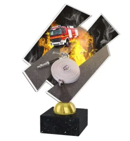 Akrylátová trofej ACZM24 | Hasiči Výška cm: 20,5, Barva: bronz, Podstavec: černý