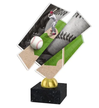Akrylátová trofej ACZM30 | Baseball Výška cm: 21,5, Barva: bronz, Podstavec: bílý