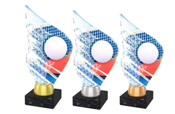Akrylátová trofej AKEA0001M7 | Stolní tenis Výška cm: 18,5, Barva: bronz