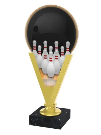 Akrylátová trofej AKEV001M3 | Bowling Barva: zlato