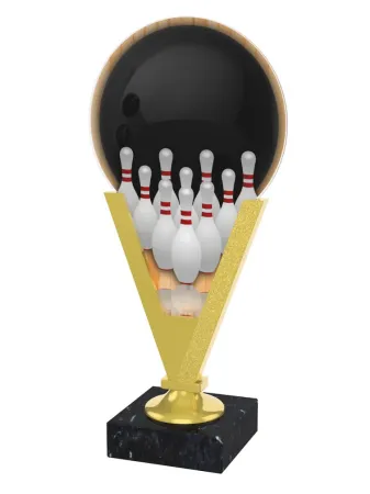 Akrylátová trofej AKEV001M3 | Bowling Barva: zlato