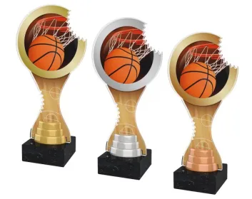 Akrylátová trofej ACBTM05 | Basketball Výška cm: 25, Barva: bronz