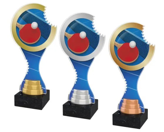 Akrylátová trofej ACBTM07 | Stolní tenis Výška cm: 26,5, Barva: stříbro