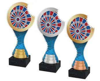 Akrylátová trofej ACBTM11 | Šipky Výška cm: 23,5, Barva: stříbro