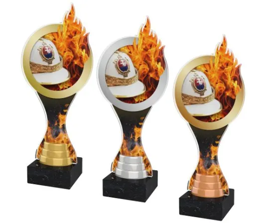 Akrylátová trofej ACBTM24 | Hasiči Výška cm: 26,5, Barva: stříbro