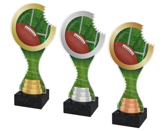 Akrylátová trofej ACBTM31 | Americký fotbal Výška cm: 26,5, Barva: stříbro