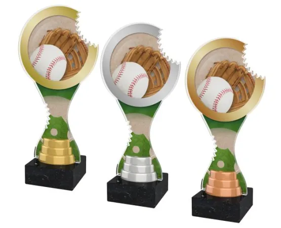 Akrylátová trofej ACBTM33 | Baseball Výška cm: 25, Barva: stříbro