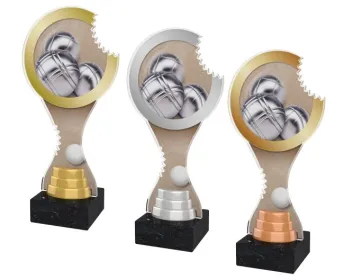 Akrylátová trofej ACBTM36 | Petanque Výška cm: 23,5, Barva: bronz