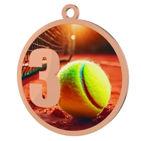 Medaile MDT0001M6 | Tenis UV HQ tisk: cena s UV HQ tiskem, Barva: stříbro, Stuha: ST2