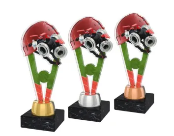 Akrylátová trofej ACUTMINIM54 | Hasiči Výška cm: 17, Barva: bronz, Podstavec: černý