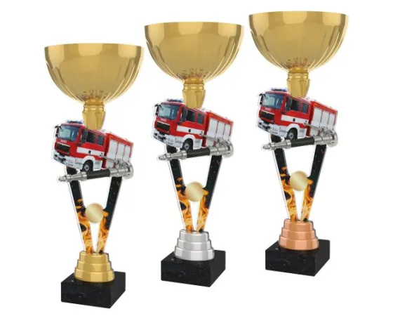 Akrylátová trofej ACUPGOLD M54 Výška cm: 35, Průměr cm: 12, Barva: zlato, Podstavec: bílý