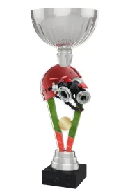 Akrylátová trofej ACUPSILVM53 | Hasiči Výška cm: 37, Průměr cm: 14, Podstavec: černý