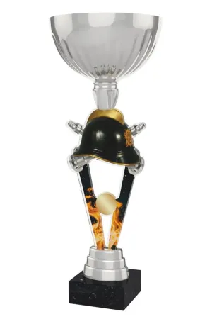 Akrylátová trofej ACUPSILVM52 | Hasiči Výška cm: 33, Průměr cm: 12, Podstavec: bílý