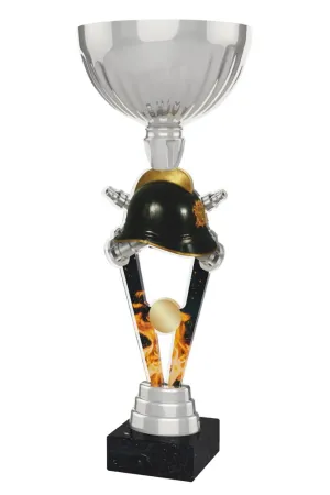 Akrylátová trofej ACUPSILVM52 | Hasiči Výška cm: 33, Průměr cm: 12, Podstavec: bílý