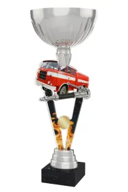 Akrylátová trofej ACUPSILVM50 | Hasiči Výška cm: 37, Průměr cm: 14, Podstavec: černý