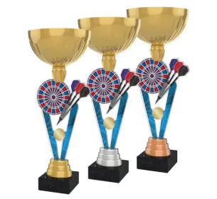 Akrylátová trofej ACUPGOLD M28 Výška cm: 35, Průměr cm: 12, Barva: zlato, Podstavec: bílý