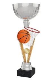 Akrylátová trofej ACUPSILVM03 | Basketball Výška cm: 37, Průměr cm: 14, Podstavec: černý