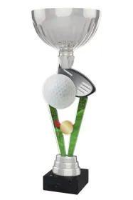 Akrylátová trofej ACUPSILVM07 | Golf Výška cm: 37, Průměr cm: 14, Podstavec: černý