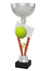 Akrylátová trofej ACUPSILVM10 | Tenis Výška cm: 37, Průměr cm: 14, Podstavec: bílý