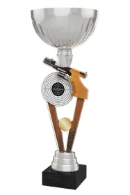 Akrylátová trofej ACUPSILVM13 | Střelba Výška cm: 37, Průměr cm: 14, Podstavec: černý