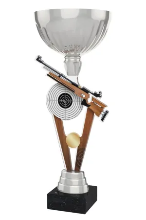 Akrylátová trofej ACUPSILVM14 | Střelba Výška cm: 37, Průměr cm: 14, Podstavec: bílý