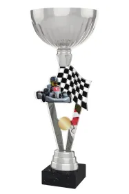 Akrylátová trofej ACUPSILVM17 | Motorsport Výška cm: 35, Průměr cm: 12, Podstavec: černý