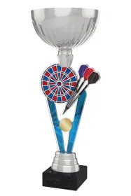 Akrylátová trofej ACUPSILVM28 | Šipky Výška cm: 35, Průměr cm: 12, Podstavec: bílý