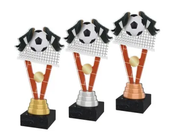 Akrylátová trofej ACUTM44 | Nohejbal Výška cm: 24, Barva: stříbro, Podstavec: bílý