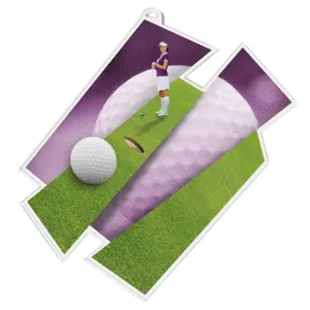 Akrylátová medaile MDAZ0011M5 | Golf Průměr cm: 9, Stuha: ST7