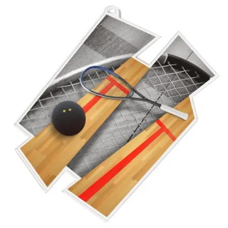 Akrylátová medaile MDAZ0011M8 | Squash Průměr cm: 8, Stuha: ST1