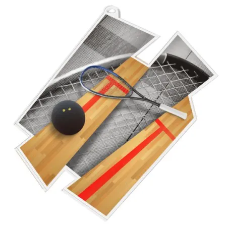 Akrylátová medaile MDAZ0011M8 | Squash Průměr cm: 8, Stuha: ST1