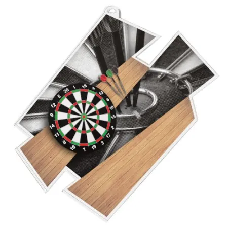 Akrylátová medaile MDAZ0011M12 | Šipky Průměr cm: 9, Stuha: ST15