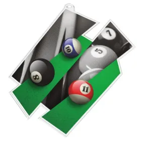 Akrylátová medaile MDAZ0011M16 | Billiard Průměr cm: 9, Stuha: ST15