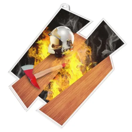 Akrylátová medaile MDAZ0011M20 | Hasiči Průměr cm: 8, Stuha: ST1