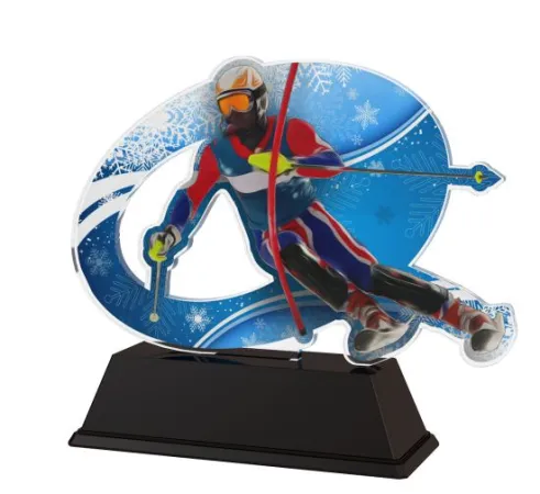 Akrylátová trofej ACLC001M2 | Sjezdové lyžování Výška cm: 11, Šířka cm: 11