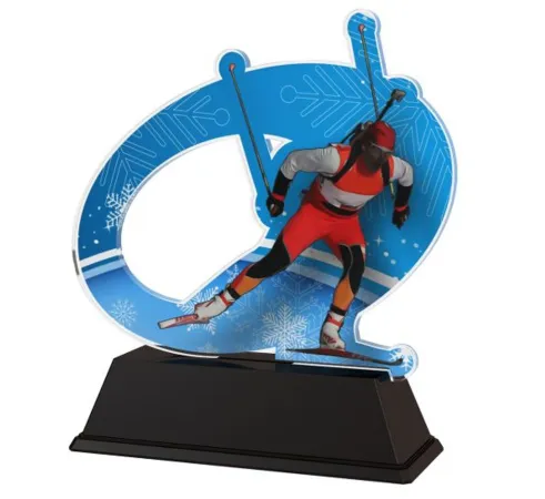 Akrylátová trofej ACLC001M5 | Biatlon Výška cm: 11, Šířka cm: 11