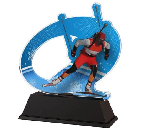 Akrylátová trofej ACLC001M5 | Biatlon Výška cm: 11, Šířka cm: 11