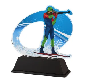 Akrylátová trofej ACLC001M6 | Biatlon Výška cm: 13, Šířka cm: 15