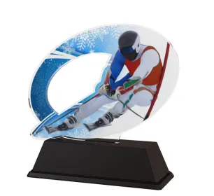 Akrylátová trofej ACLC001M8 | Sjezdové lyžování Výška cm: 11, Šířka cm: 11