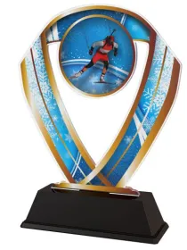 Akrylátová trofej ACRCSM10 | Biatlon Barva: bronz, Výška cm: 16, Šířka cm: 12