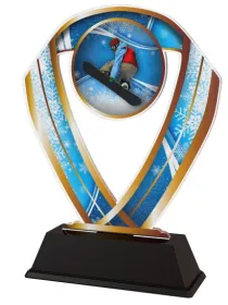 Akrylátová trofej ACRCSM12 | Snowboard Barva: bronz, Výška cm: 16, Šířka cm: 12