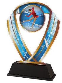 Akrylátová trofej ACRCSM14 Barva: zlato, Výška cm: 18, Šířka cm: 14